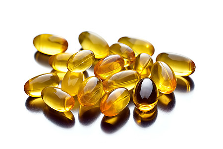 健康护肝的鱼肝油药物背景图片