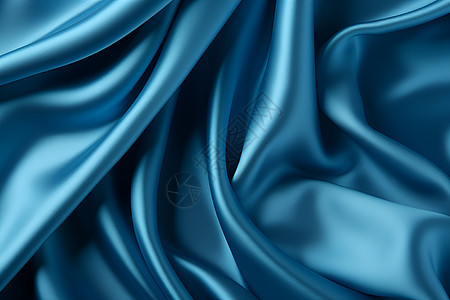 丝滑的蓝色丝绸图片