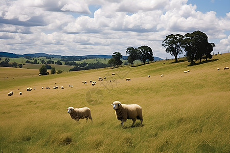 放牧的羊群图片