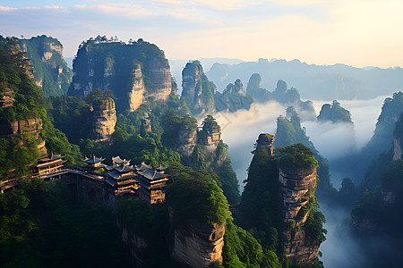 蓝天草原蓝天白云下的山峦背景