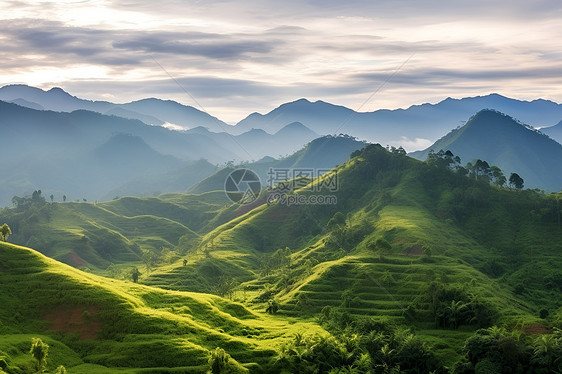 山脉的风景图片