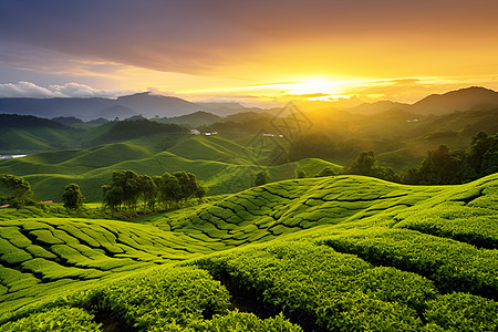 茶树种植园图片