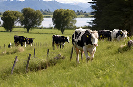 草地奶牛背景图片