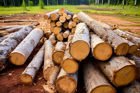 堆积的木材背景图片