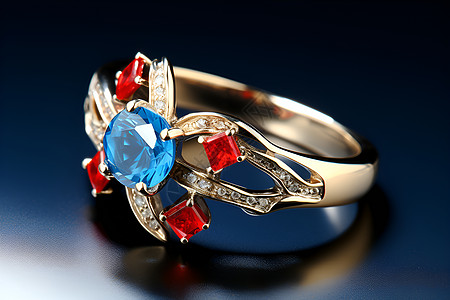 蓝宝石与红宝石的结合背景图片