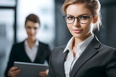 职场办公的商务女性背景图片