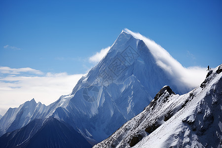 壮观的喜马拉雅山脉景观背景