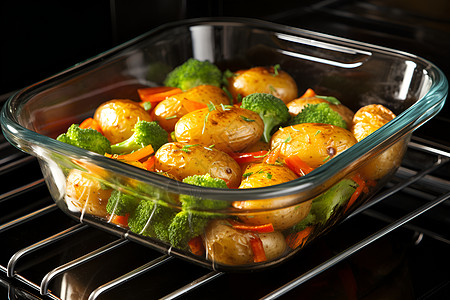 炭烤的蔬菜拼盘图片
