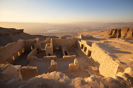 沙漠中的历史建筑图片