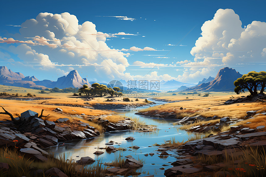 内蒙古草原的广袤与宁静图片