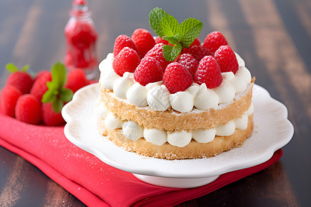 甜莓夹心蛋糕图片