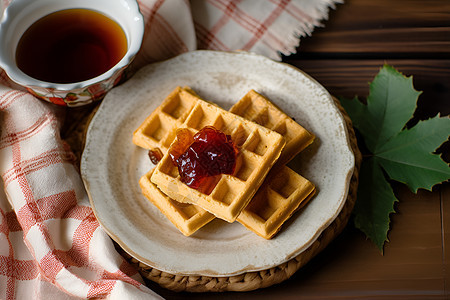 美味可口的华夫饼图片