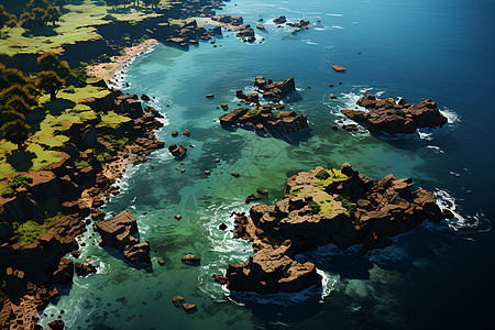 浩渺海岸背景图片