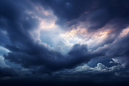 天空中的大片云层图片