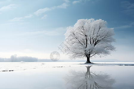 白雪皑皑乡野景观图片