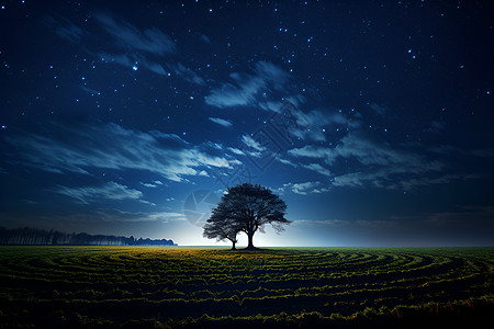 夜幕下孤独的星云图片