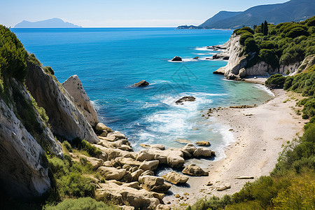 厦门海滩海滩上的壮丽景色背景