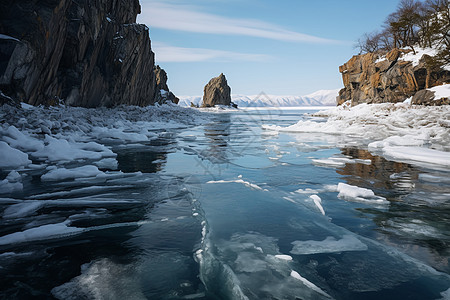 冰川湖泊旅行冰冒险高清图片