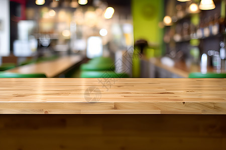 餐厅的木质餐桌图片