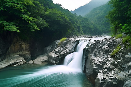 山间的流水溪流图片