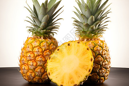 新鲜多汁的菠萝图片