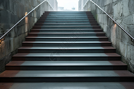 灰白色楼梯图片