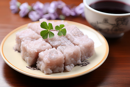 紫薯米糊美味小食背景