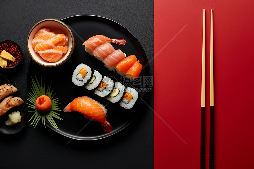 鲜美口感的日式寿司图片