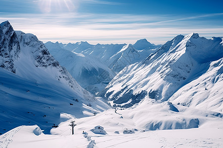 冰雪皑皑的风景图片