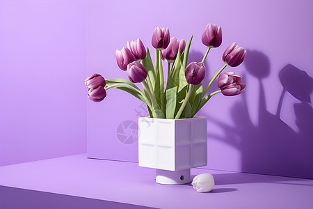 漂亮美丽的紫色花束背景图片