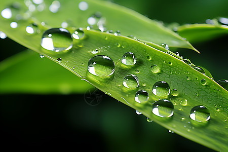 雨后的树叶背景图片