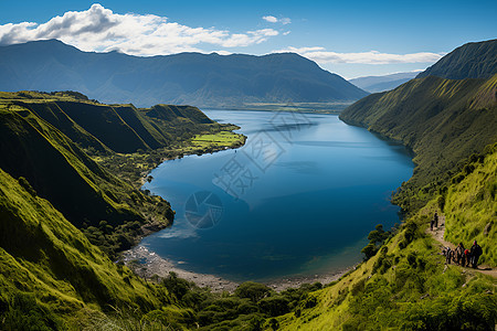 美丽的岛屿峡湾图片