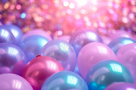 粉色漂浮气球聚会的充气气球背景