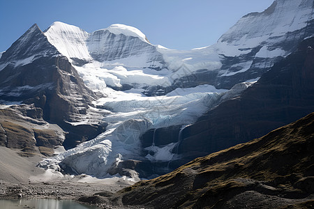 冰川融化的高山图片