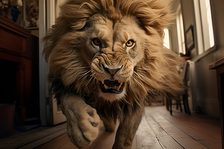 房子里的狮子图片