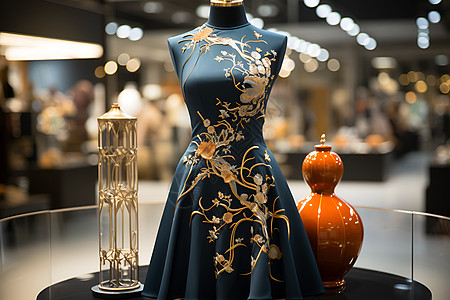 华丽旗袍服装图案高清图片