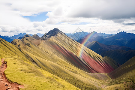 彩虹山川背景图片