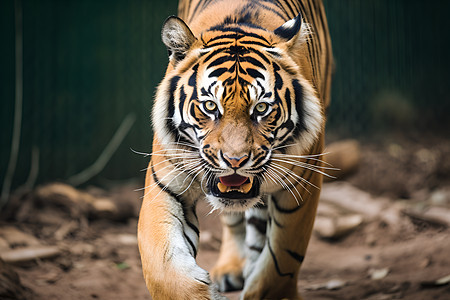 户外凶猛的老虎动物图片