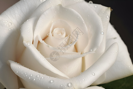 白玫瑰上的水滴图片