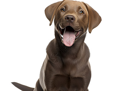 微笑的褐色狗狗图片