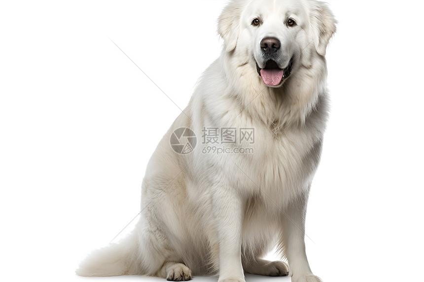 吐舌头的白狗图片