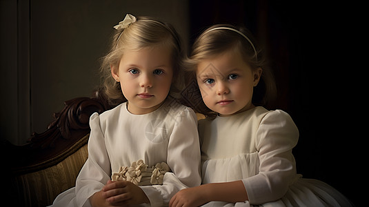 双胞胎姐妹背景图片