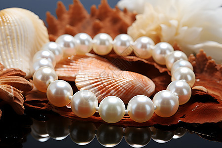 美丽的海贝珍珠手链图片