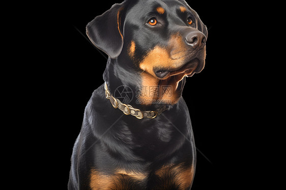 黑色的罗威纳犬图片