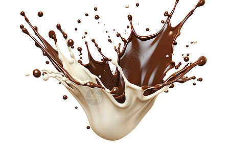 巧克力之波巧克力牛奶液体高清图片