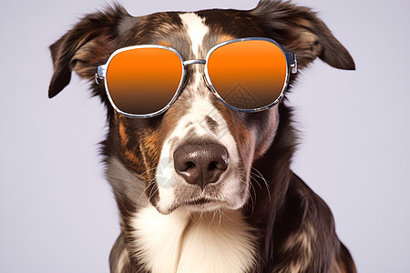 一只戴着墨镜的狗背景图片