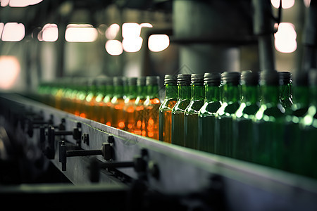 酒瓶工厂的生产线背景图片