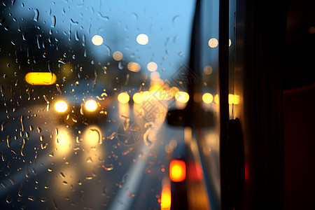雨夜街景背景图片