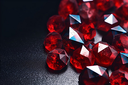 桌面上的红钻石高清图片