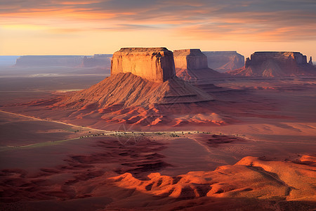 神奇的沙漠景观背景图片